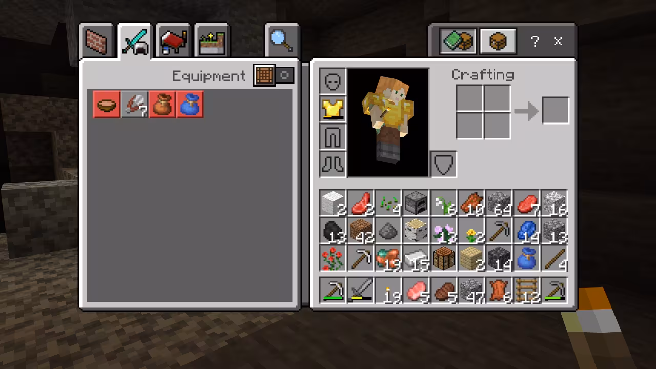 Cristina succeeded in crafting a blue bundle!