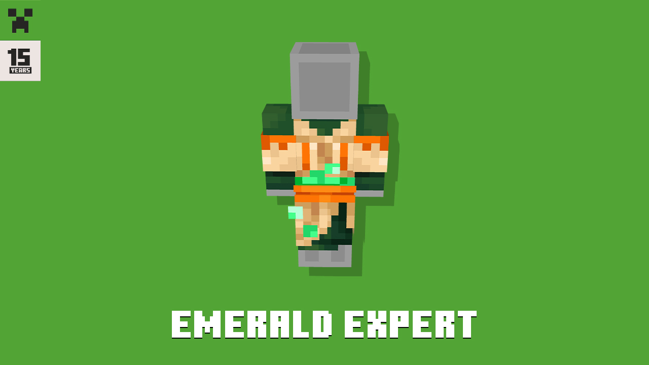A Character Creator item worn by a generic Minecraft character.
