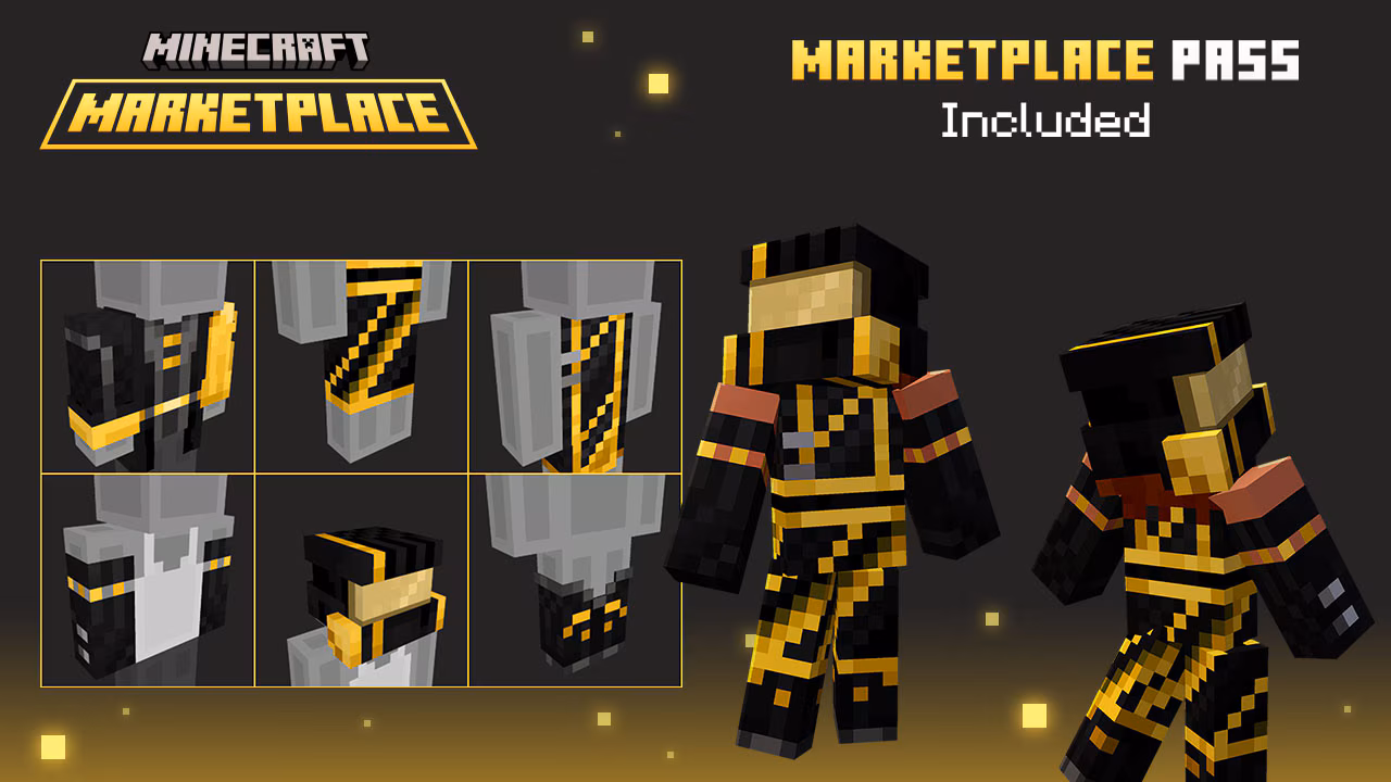 Black and gold Character Creator items