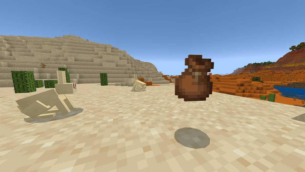This image shows a bundle hovering near a rabbit! 
