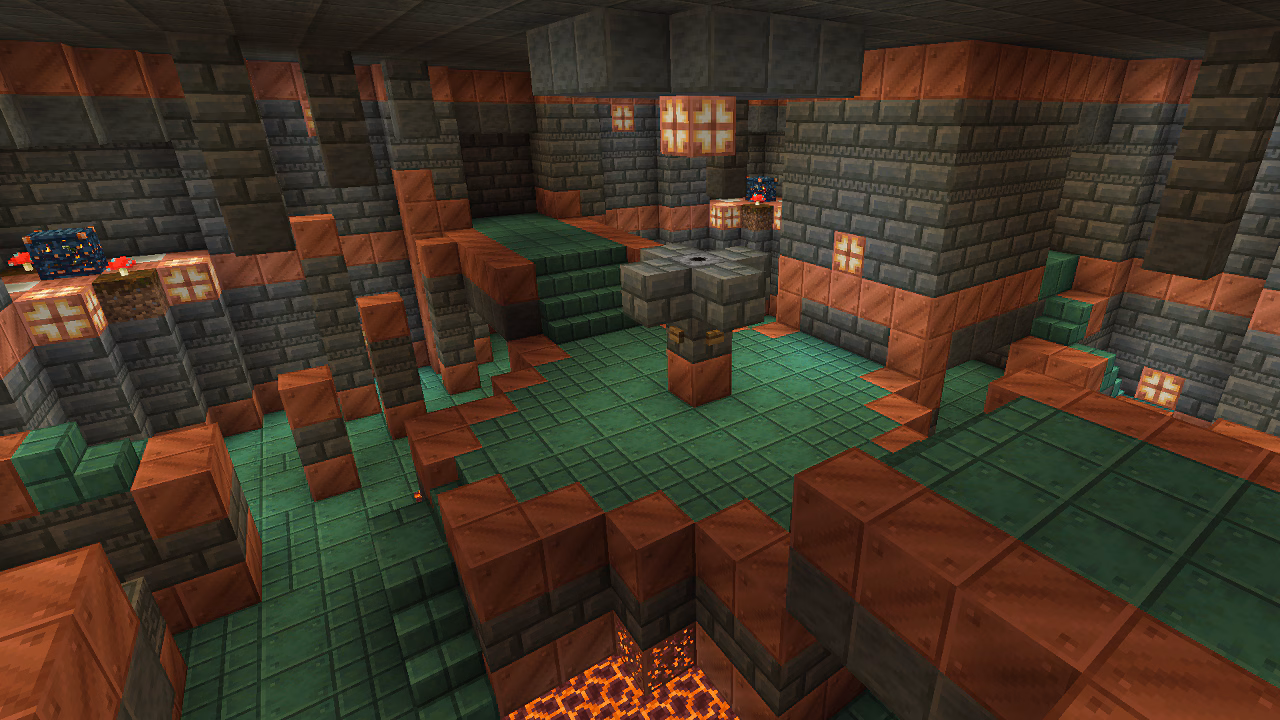 A screenshot of the eruption room found in a trial chamber.