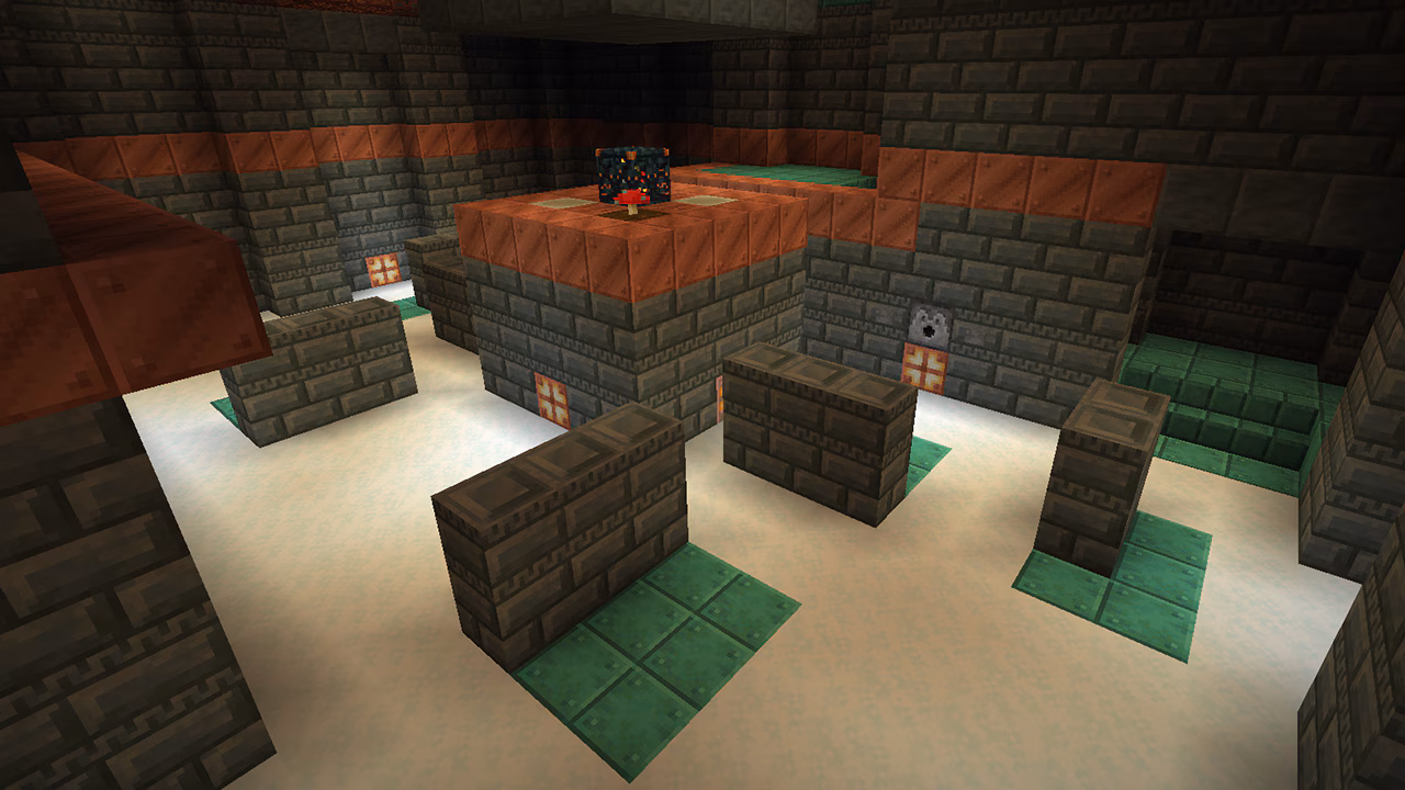 A screenshot of a powder snow room inside a trial chamber.