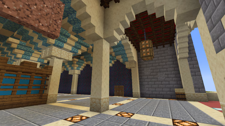Cinderella's castle at Disneyland in Minecraft