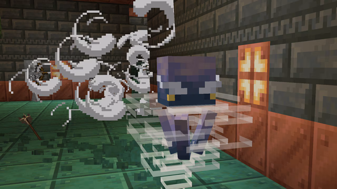 The breeze, one of the new mobs coming to Minecraft as part of the 1.21 Update