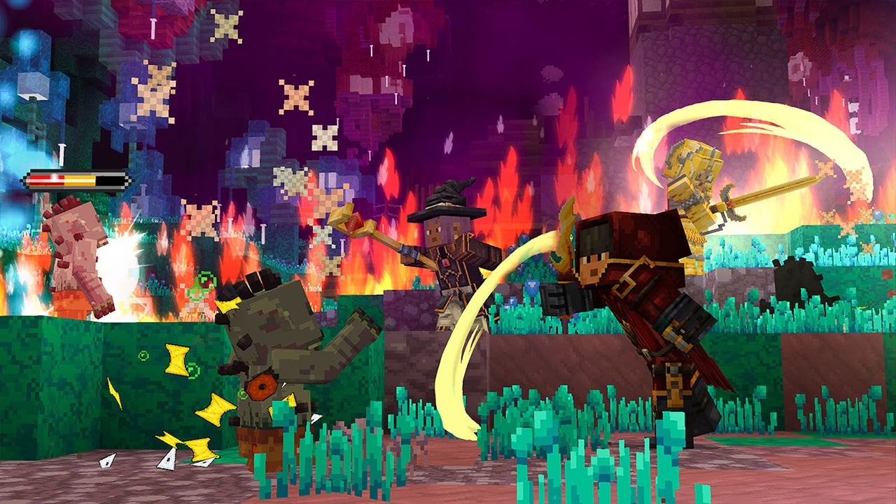 pic of person fighting monsters