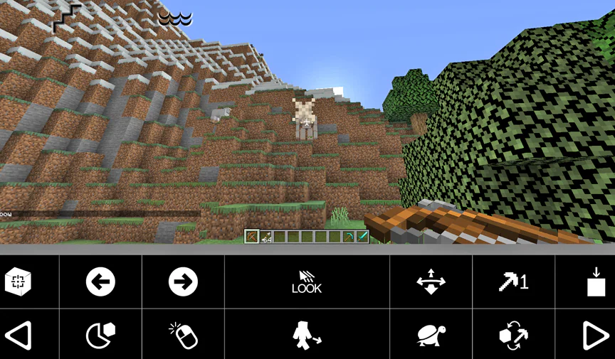 A screenshot of the Eyemine software inside Minecraft.