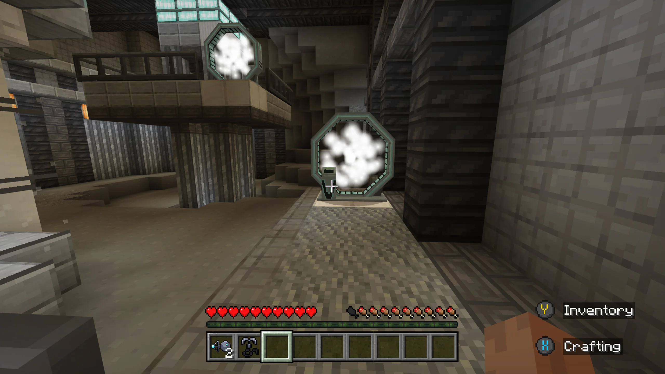 This is a screenshot of the teleporter from Millionaire Secret Base by Foxel Games.
