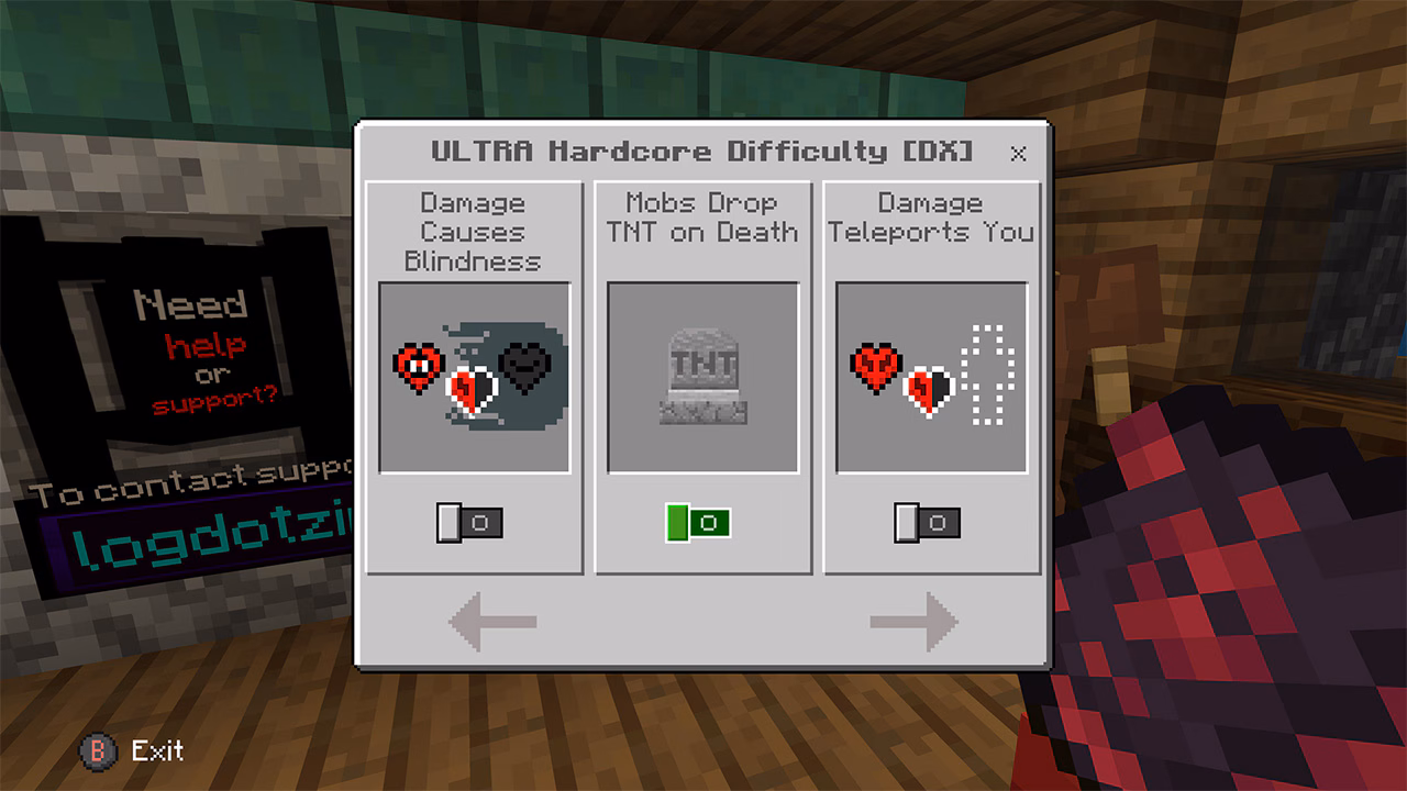 pic of menu in-game showing gameplay options