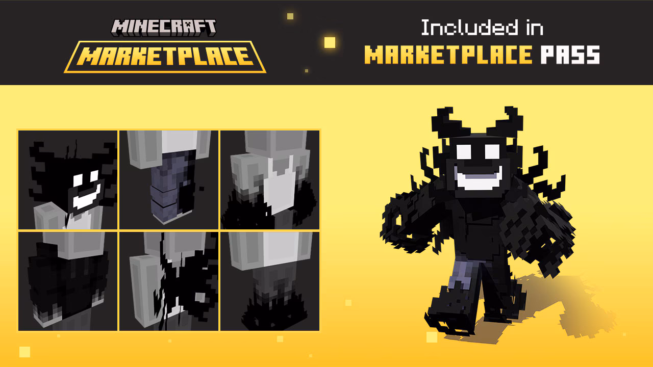 An image of the monster-themed Character Creator items included in April's Marketplace Pass