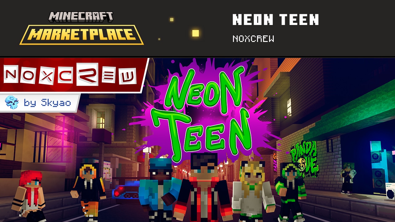 characters dressed in neon like attire