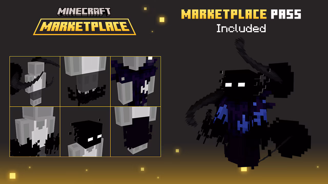 Six Character Creator items based off the dark dimension the End