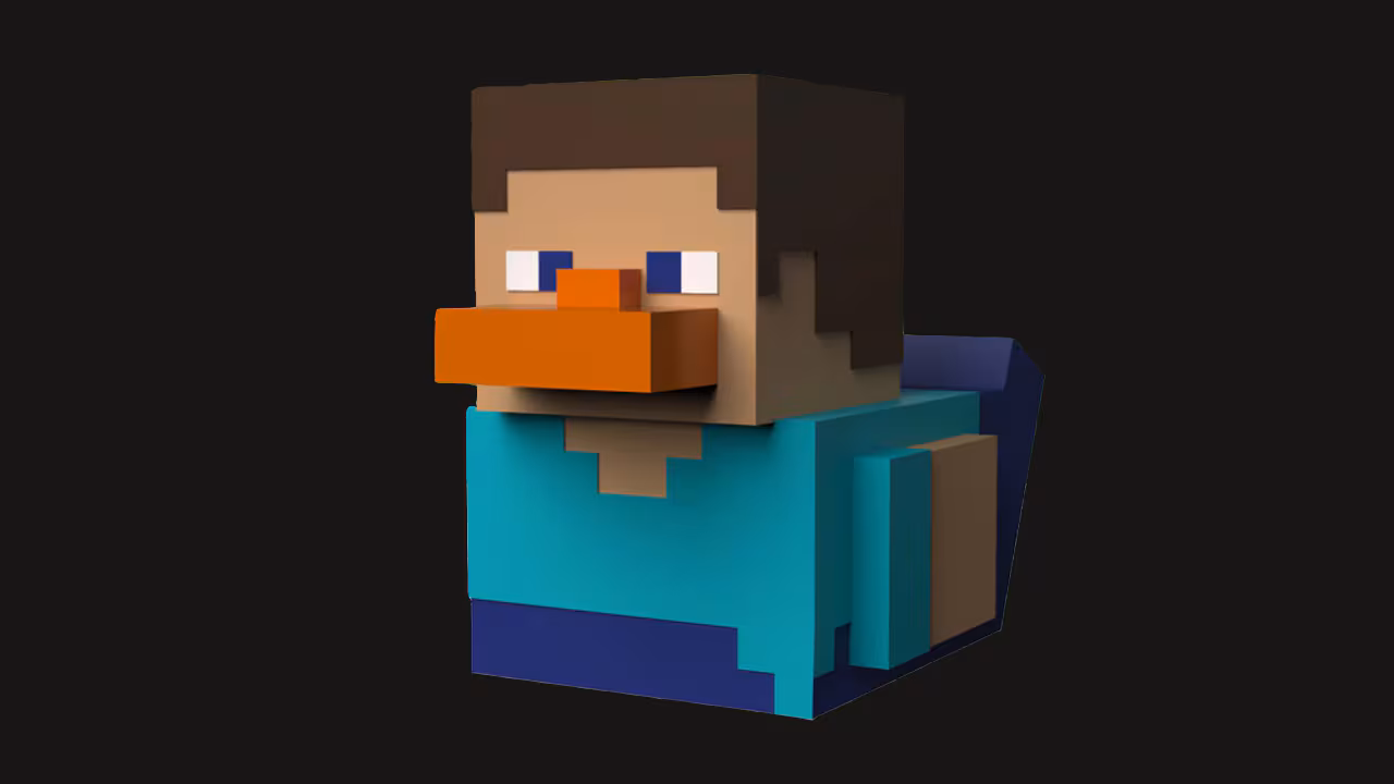 A Minecrat Steve Tubbz duck