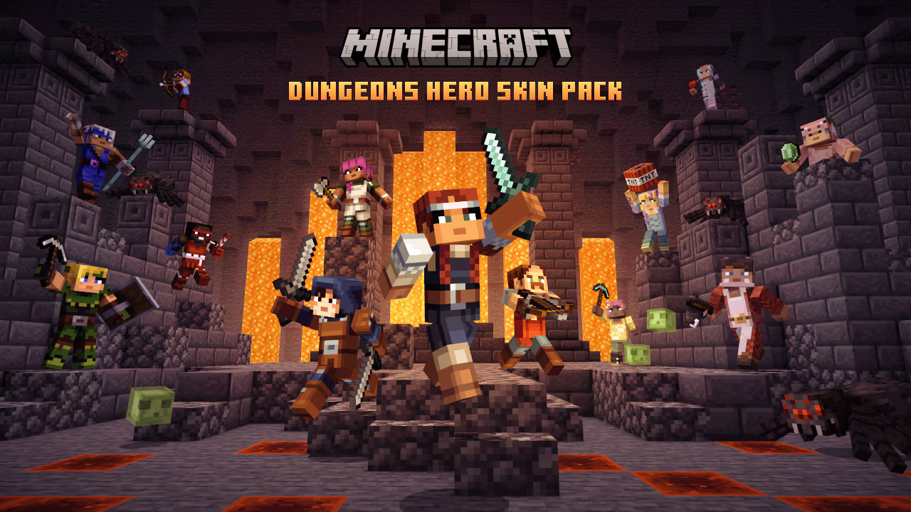 A very special crossover pack arrives on Minecraft Marketplace today: the Minecraft Dungeons Hero Skin Pack!