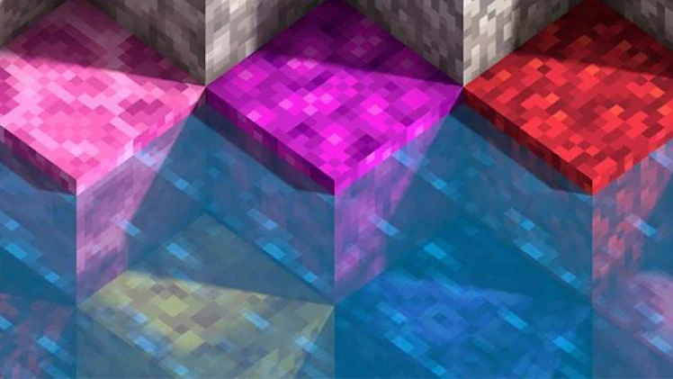 A collection of colorful coral blocks.