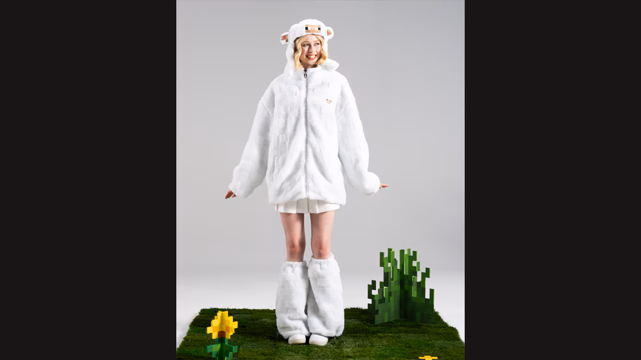 A photo of a model wearing the Sheep sherpa and ushanka