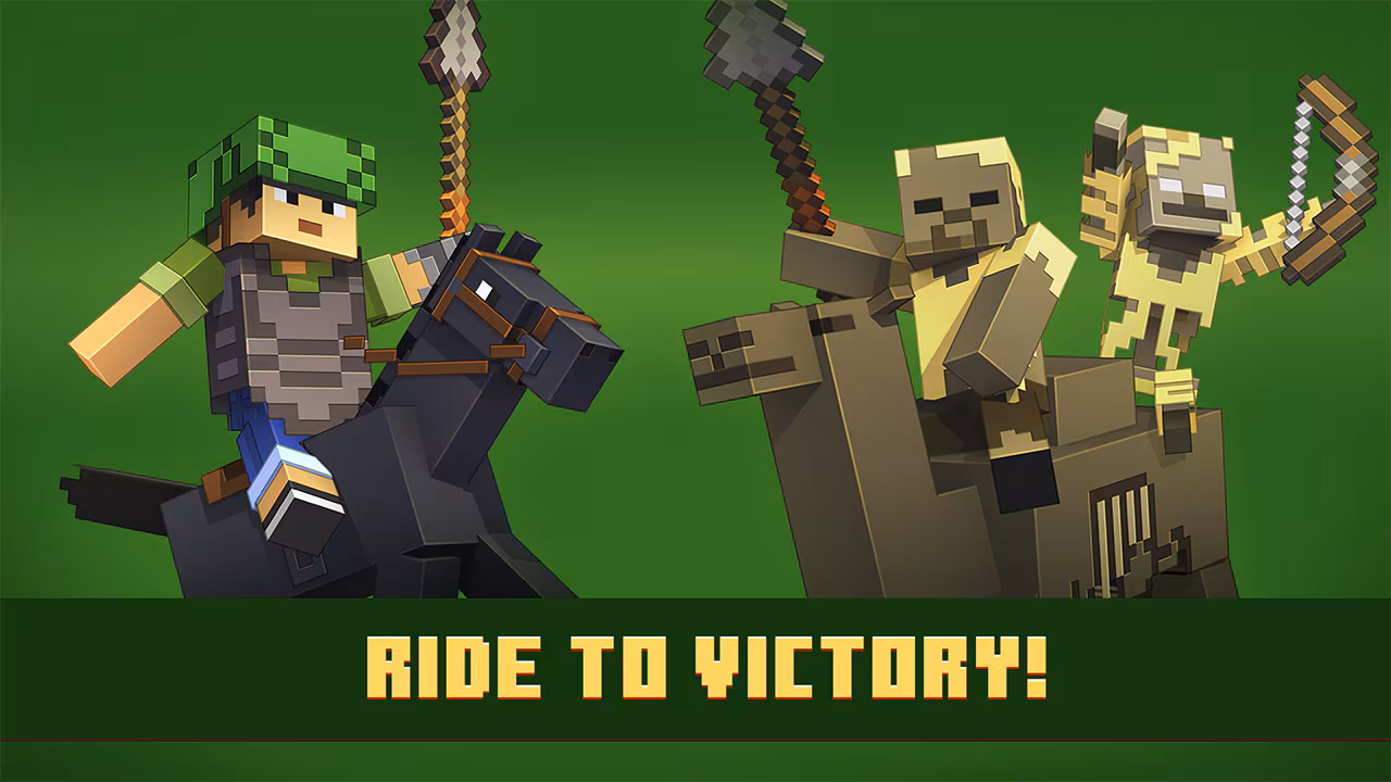 This image shows a player riding a black horse and carrying a spear facing off against a camel husk with its hostile riders. Can you FEEL the mayhem?