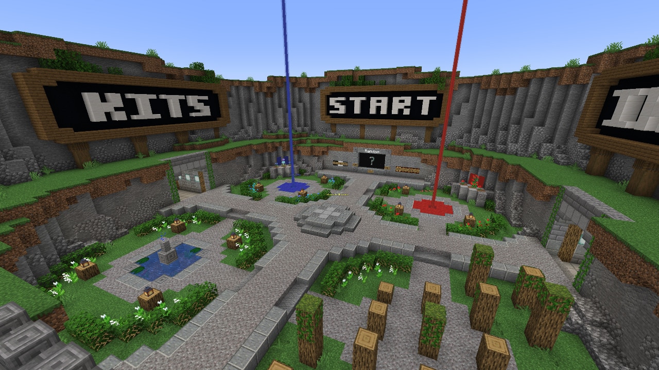 A screenshot of a Java Realms map depicting a large arena.