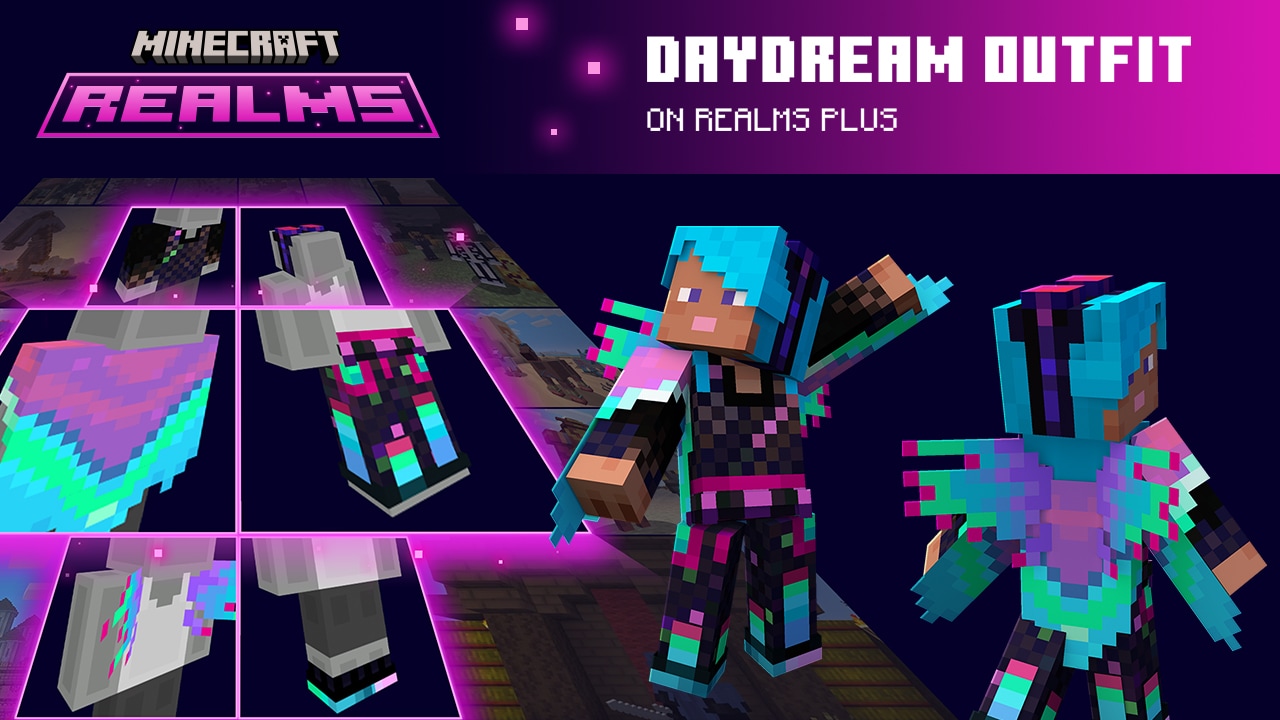 Artwork showing the Daydream Outfit included this month in Realms Plus