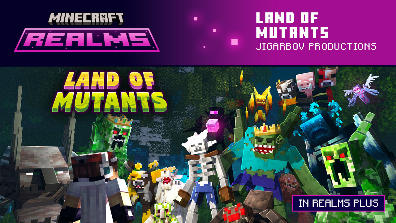 A large group of angry mutants based on mobs in Minecraft.