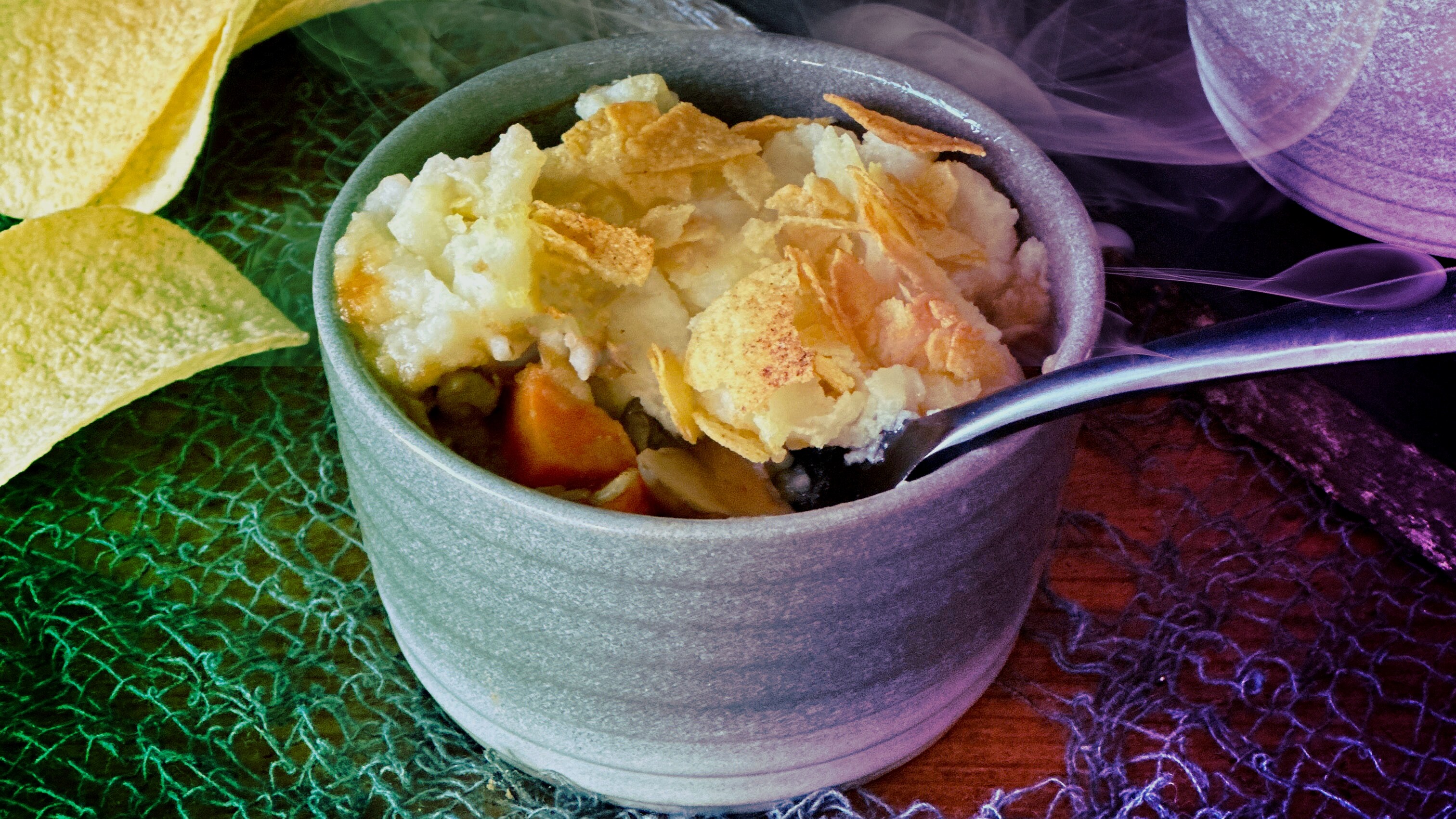 A close up of a real-life Suspicious-er Stew in a bowl