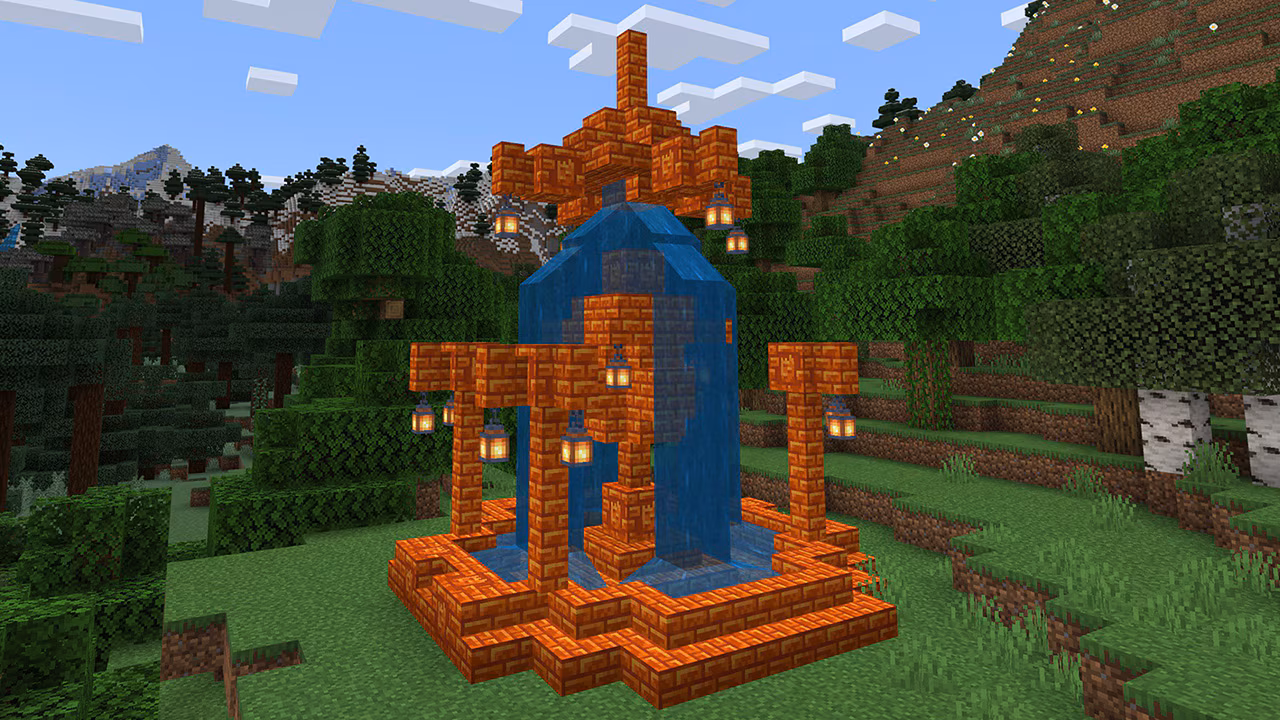 This screenshot shows resin blocks crafted to make a well