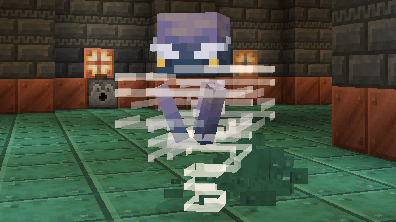 This is a screenshot of the breeze - one of the mobs coming in the Tricky Trials Update