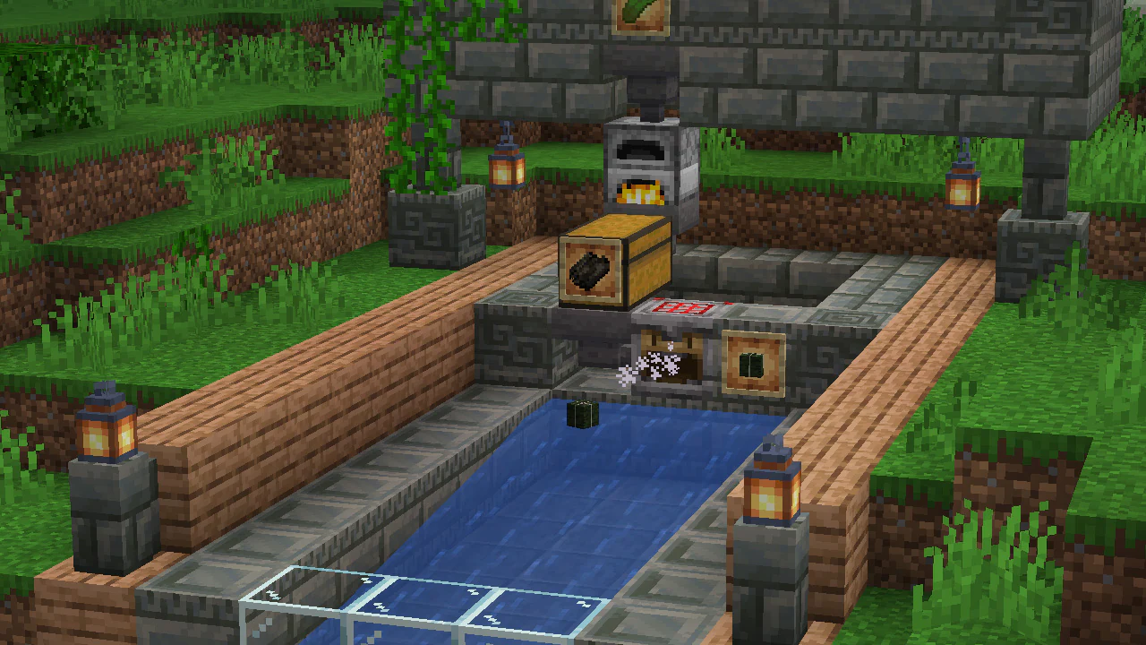 This is a screenshot of the crafter is a very impressive redstone set-up that I might've had some help creating!