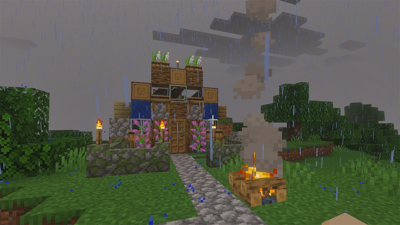 A humble, cozy cottage on a hilltop